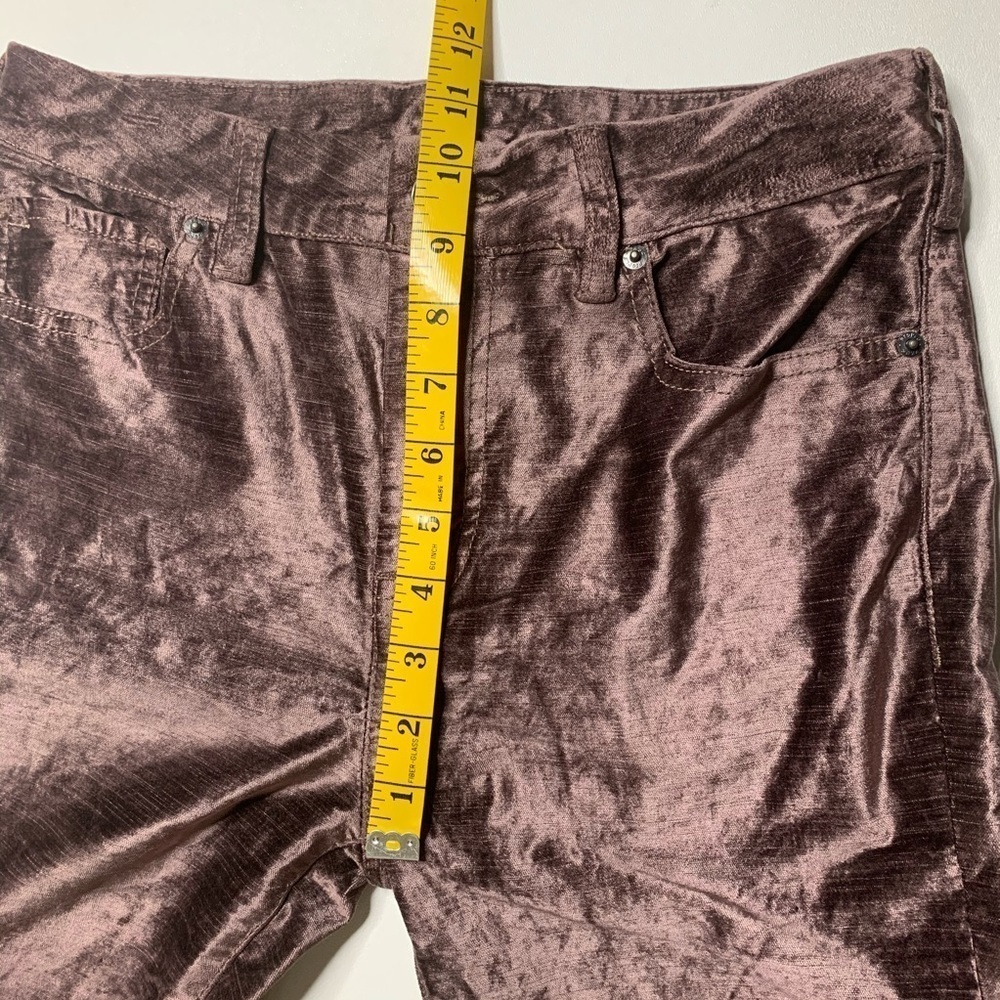 Free People velvet crop pants taupe brown shiny - Picture 5 of 9